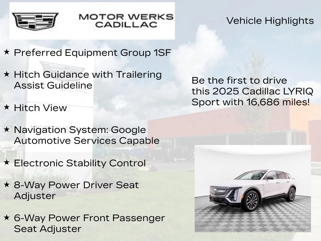 Used 2025 White Cadillac Sport image 7
