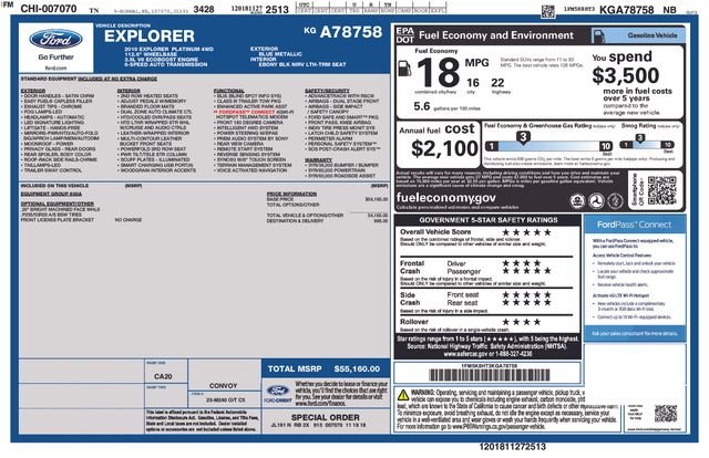 Used 2019 Blue Metallic Ford Platinum image 11