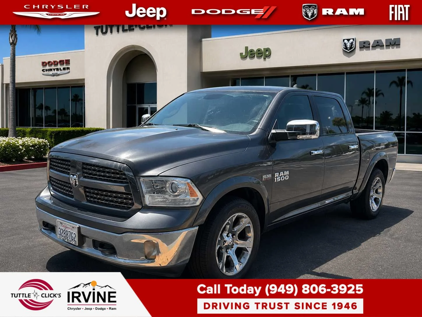 Used 2017 Granite Crystal Metallic Clearcoat Ram Laramie image 3