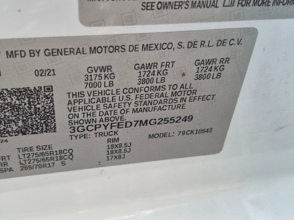 Used 2021 Summit White Chevrolet LT Trail Boss image 26