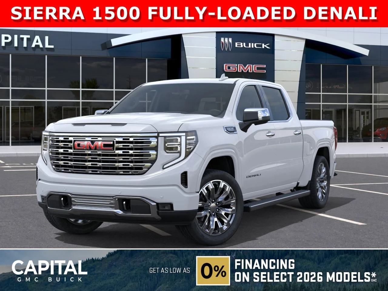 New 2026 GLACIER WHITE TRICOAT GMC Denali image 1