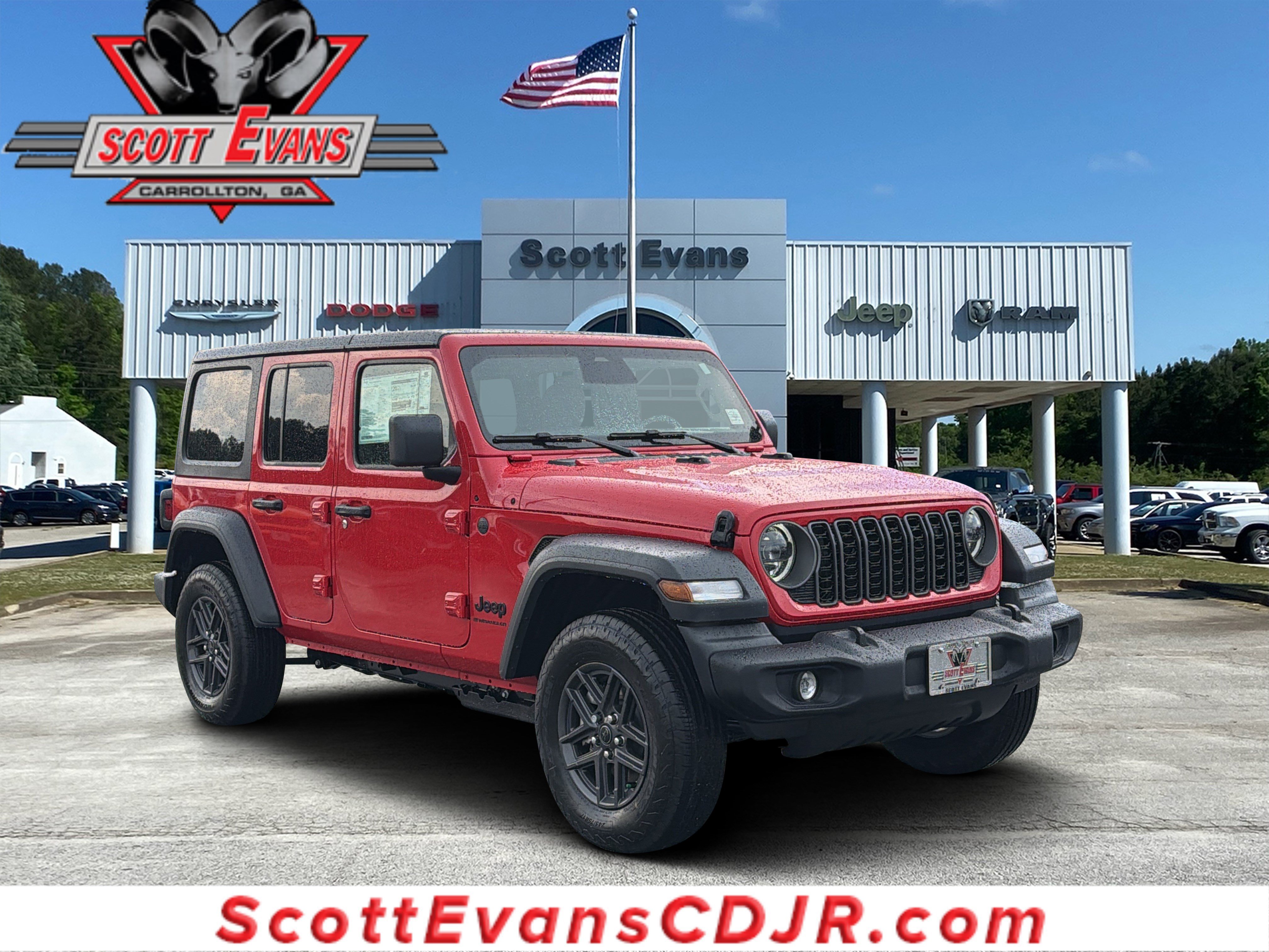 New 2026 Firecracker Red Clear-Coat Exterior Paint Jeep Sport S image 1