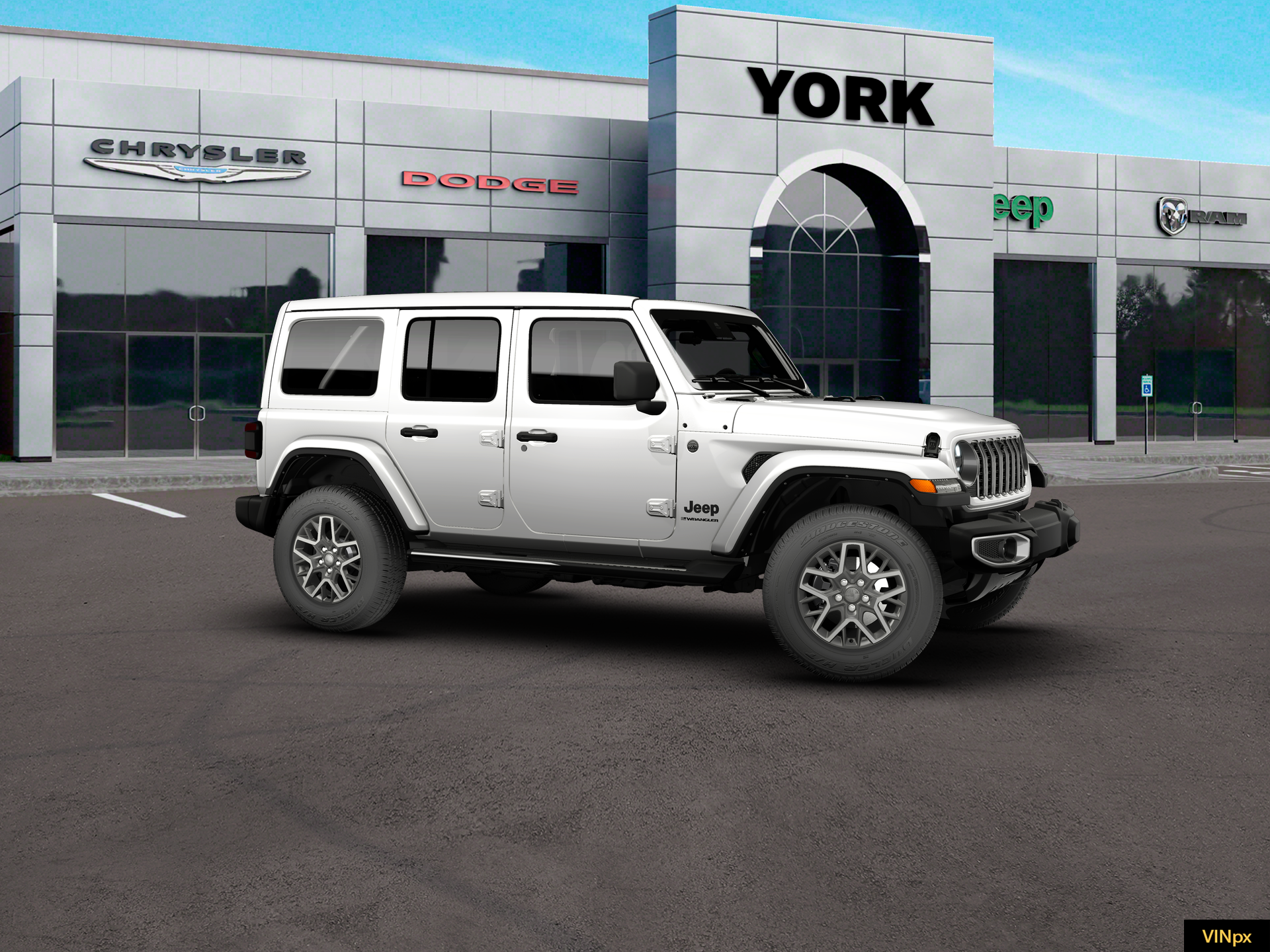 New 2026 Bright White Clear-Coat Exterior Paint Jeep Sahara image 22
