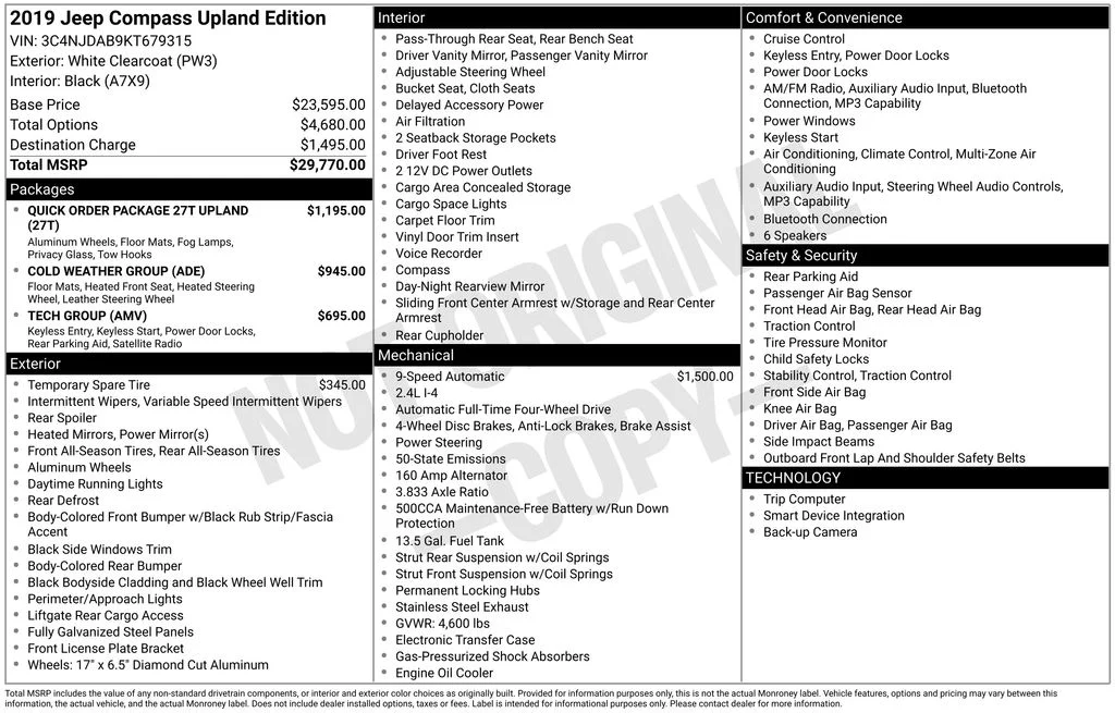 Used 2019 White Jeep Sport image 6