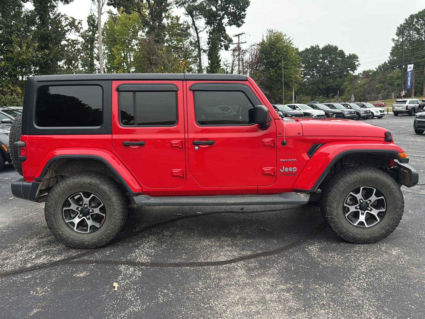 Used 2020 Firecracker Red Clearcoat Jeep Sahara image 2