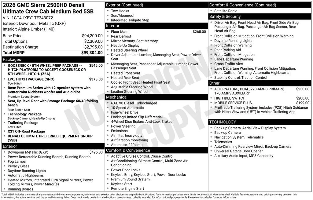 2026 GMC Sierra 4WD Crew Cab Long Box Denali Ultimate's photo