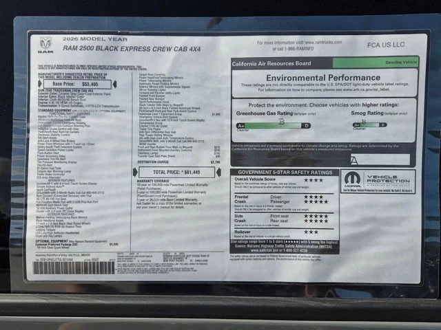 New 2026 Ceramic Gray Clear-Coat Exterior Paint RAM  image 3