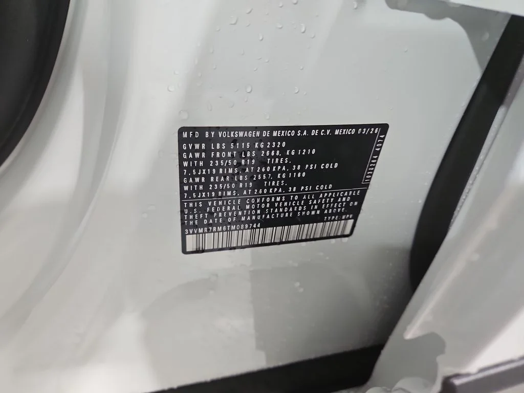New 2026 White Volkswagen 2.0T SE image 26