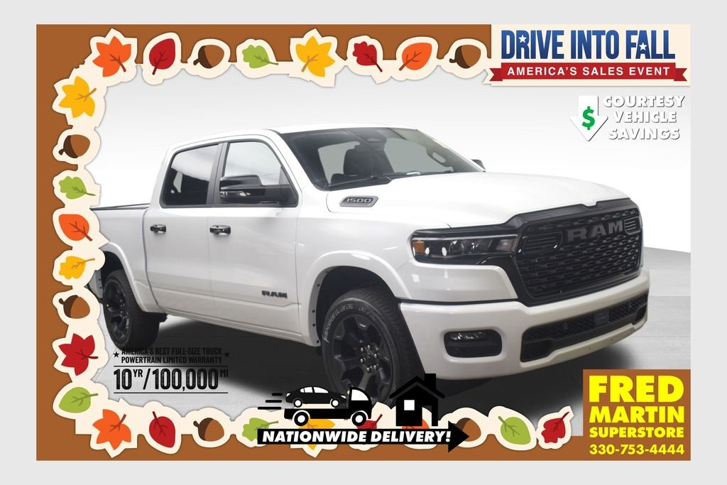 New 2026 Bright White Clear-Coat Exterior Paint RAM Big Horn/Lone Star image 1