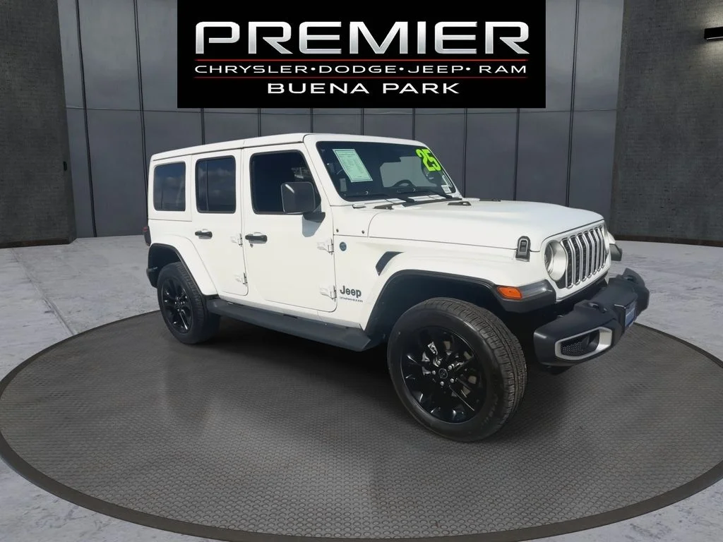 Used 2025 White Jeep Sahara 4xe image 2