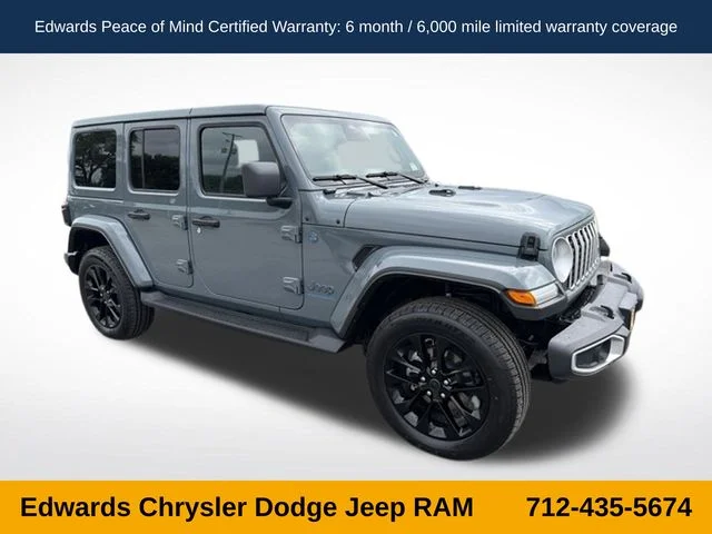 Certified Used 2025 Gray Jeep Sahara 4xe image 1