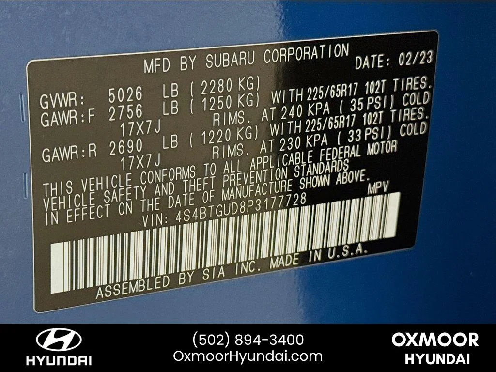 Used 2023 Geyser Blue Subaru Wilderness image 33