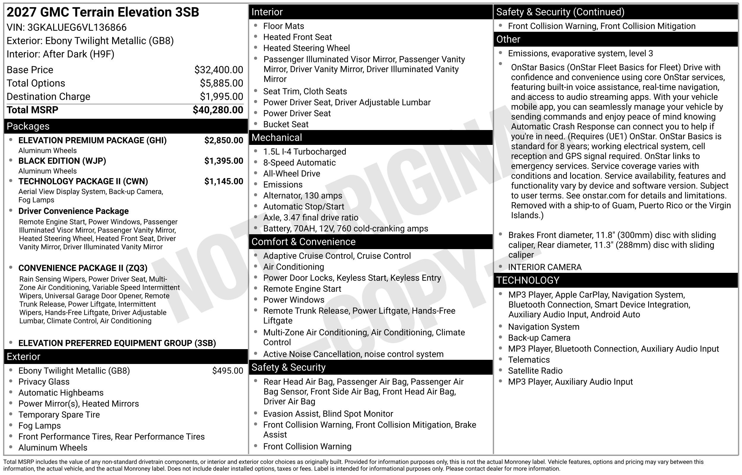 New 2027 Ebony Twilight Metallic GMC Elevation image 43