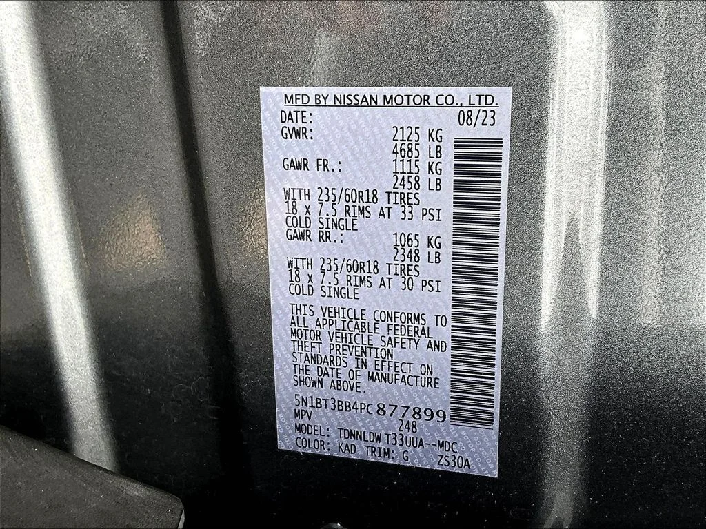 Used 2023 Gun Metallic Nissan SV image 21