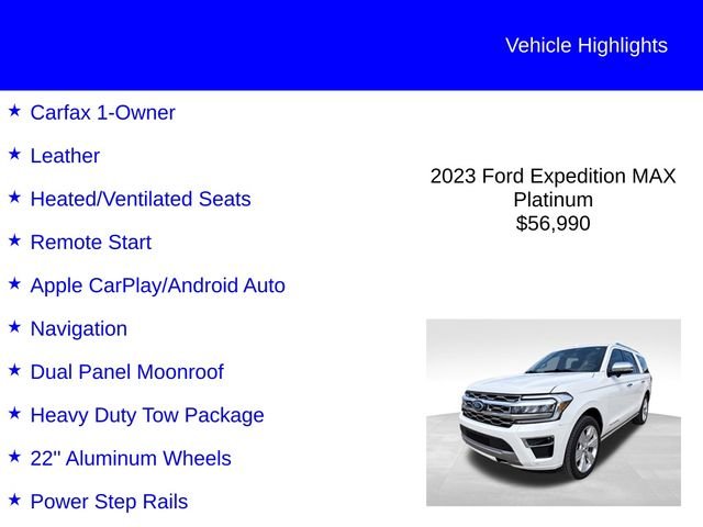 Used 2023 Star White Ford Platinum image 2