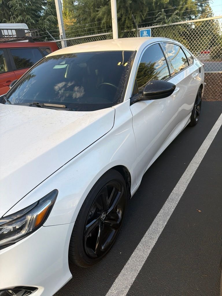 Certified Used 2021 Platinum White Pearl Honda Sport image 2