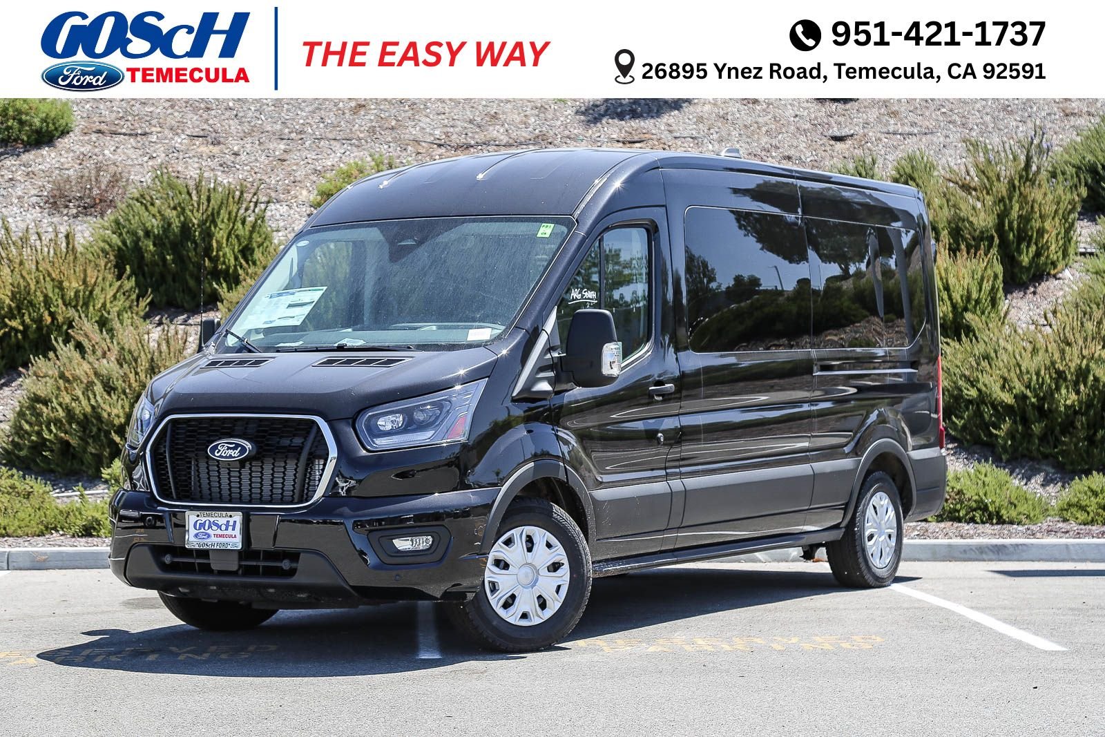 New 2026 Agate Black Metallic Ford Passenger Van XLT image 1
