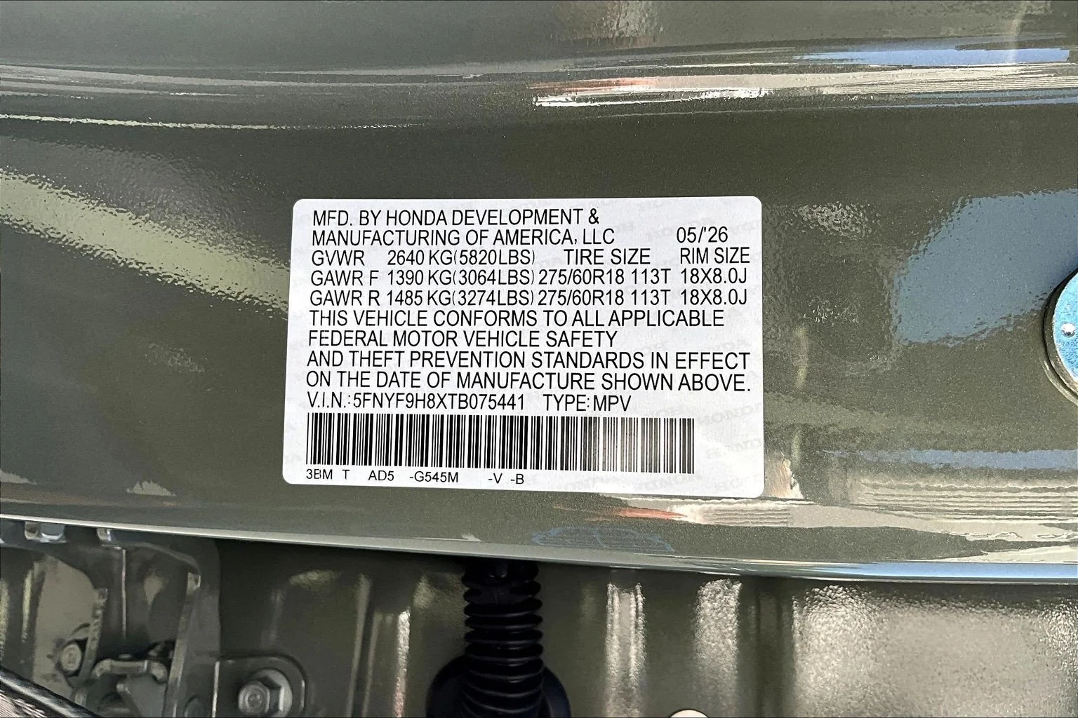 New 2026 Ash Green Metallic Honda TrailSport Elite image 8