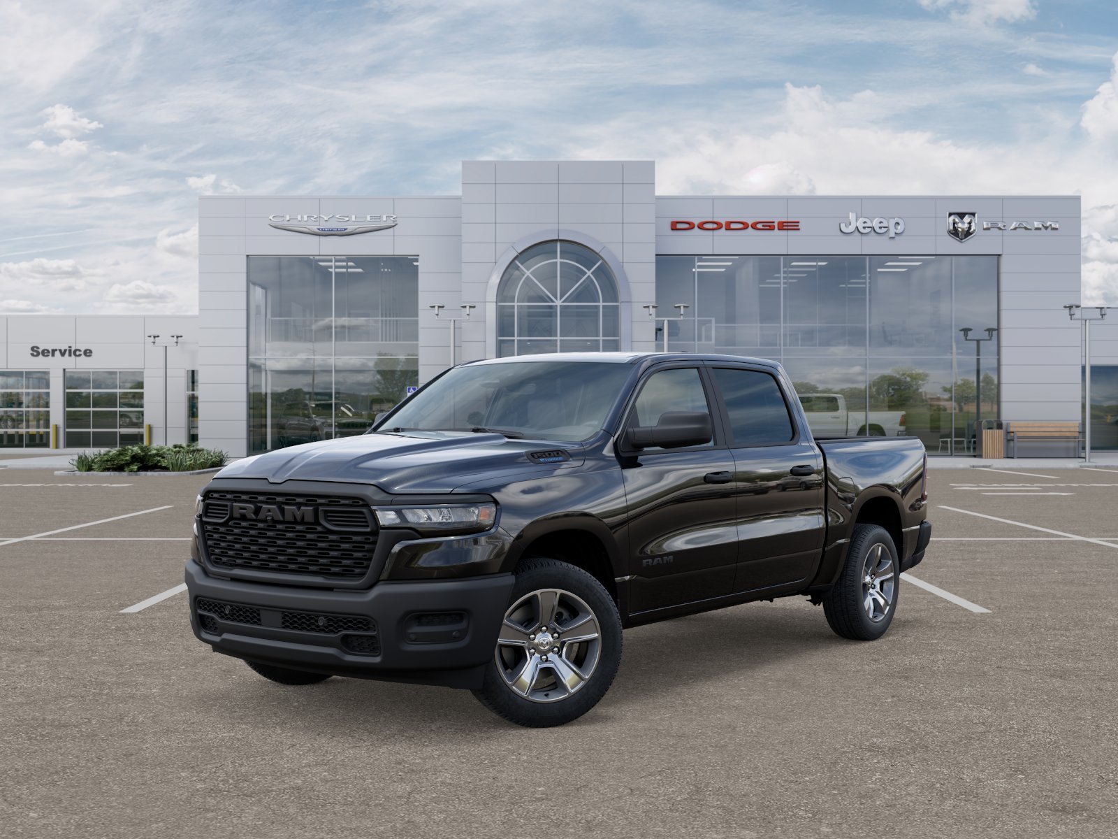 New 2025 Diamond Black Crystal Pearl-Coat Exterior Paint RAM Tradesman image 27