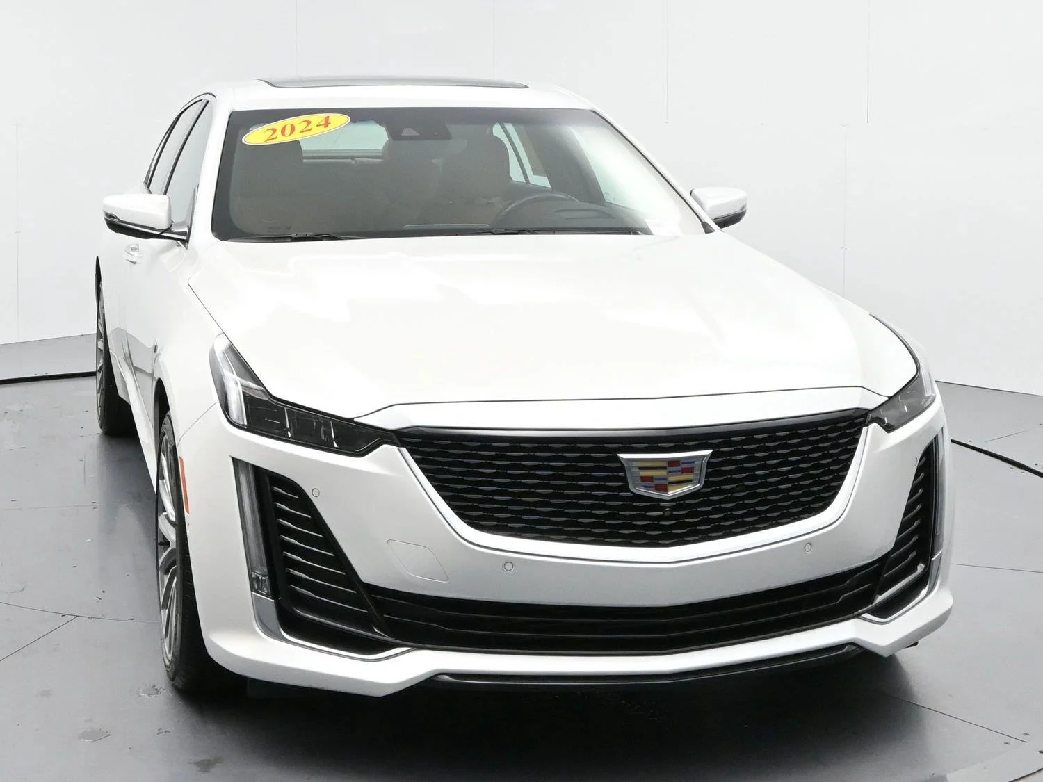 Used 2024 Crystal White Tricoat Cadillac Premium Luxury image 2