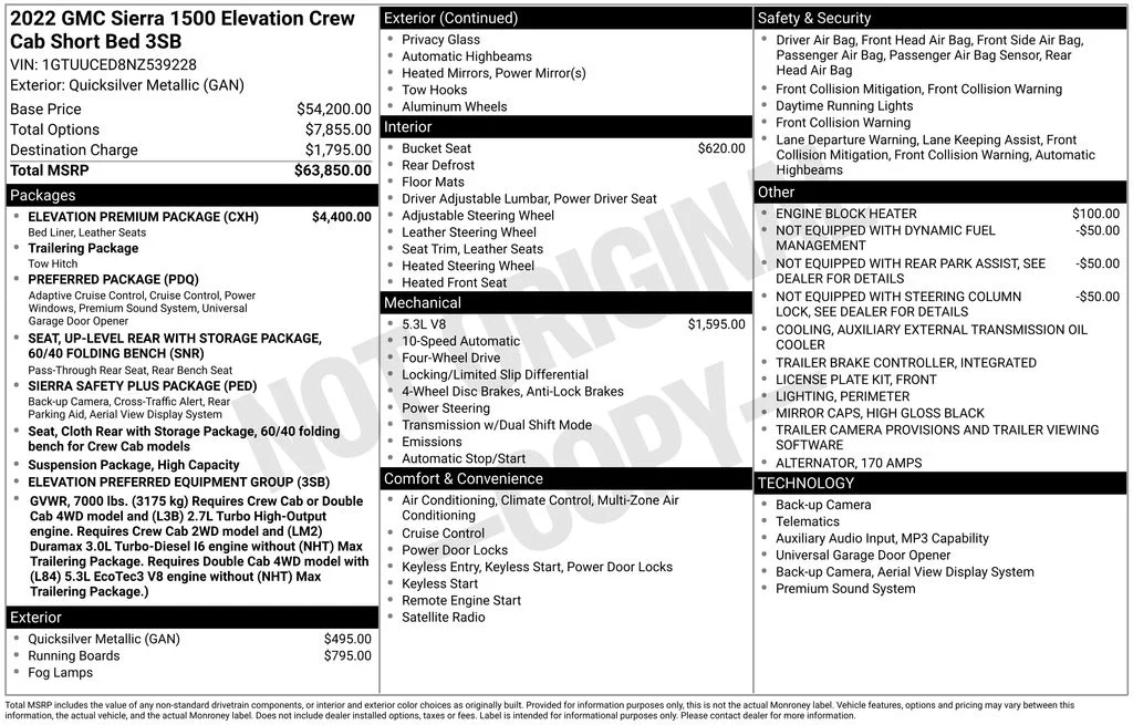 Used 2022 Silver GMC Elevation image 2
