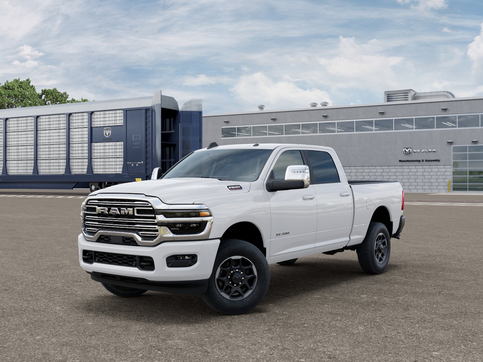 New 2026 Bright White Clear-Coat Exterior Paint RAM Laramie image 1
