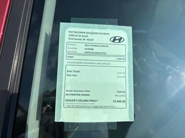 Used 2011 Red Hyundai SE image 2