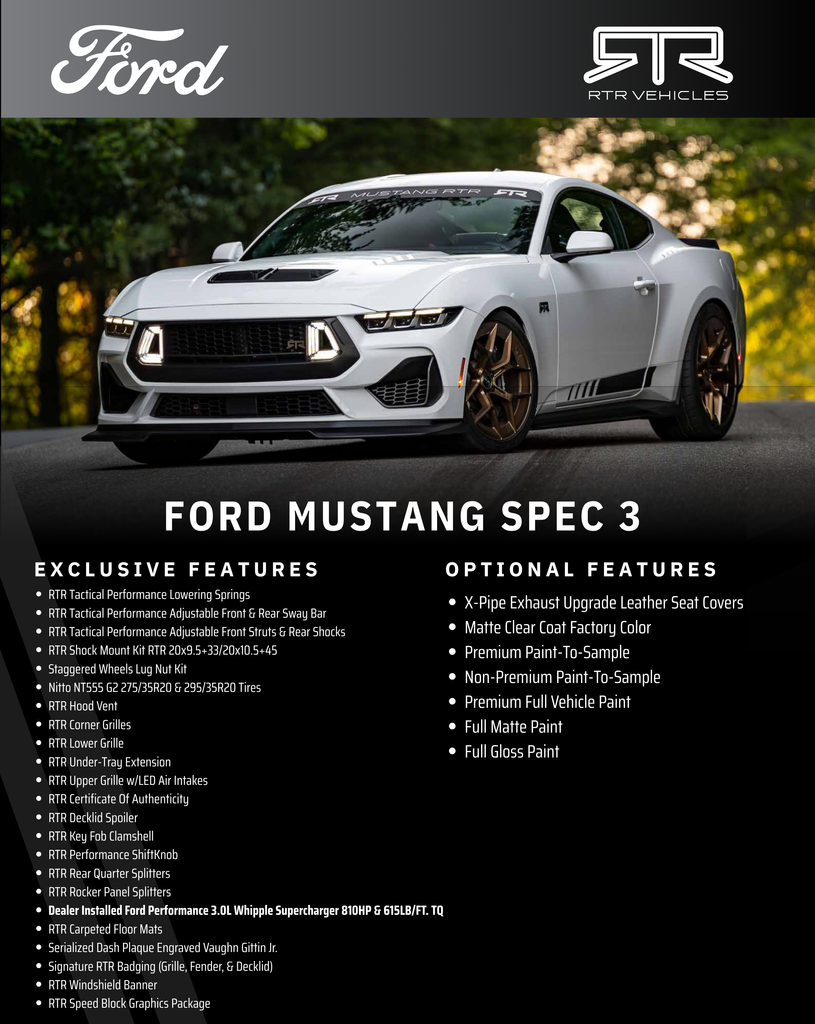 New 2026 White Ford GT RTR Spec3 image 10