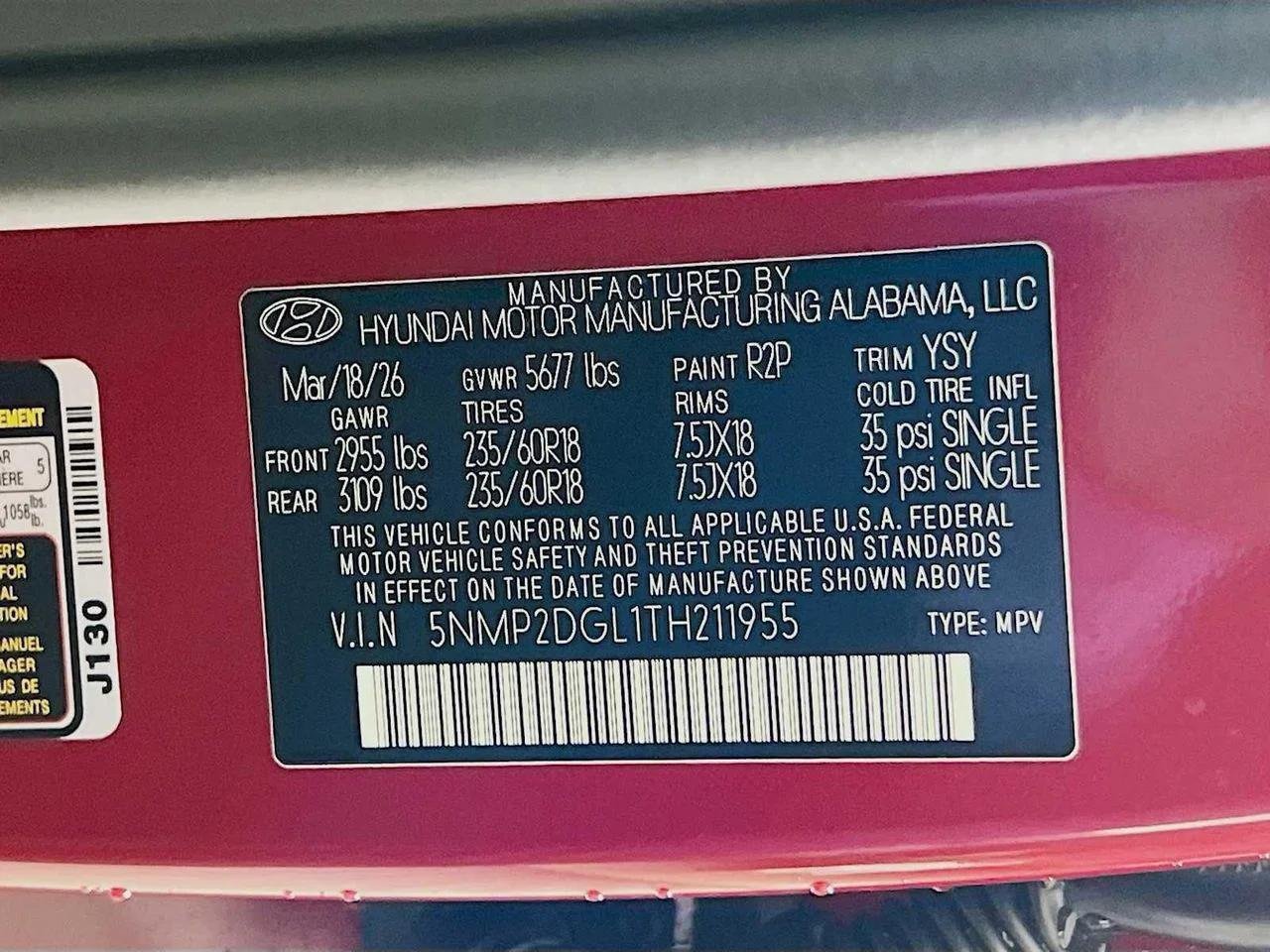 New 2026 Ultimate Red Hyundai SEL AWD image 21