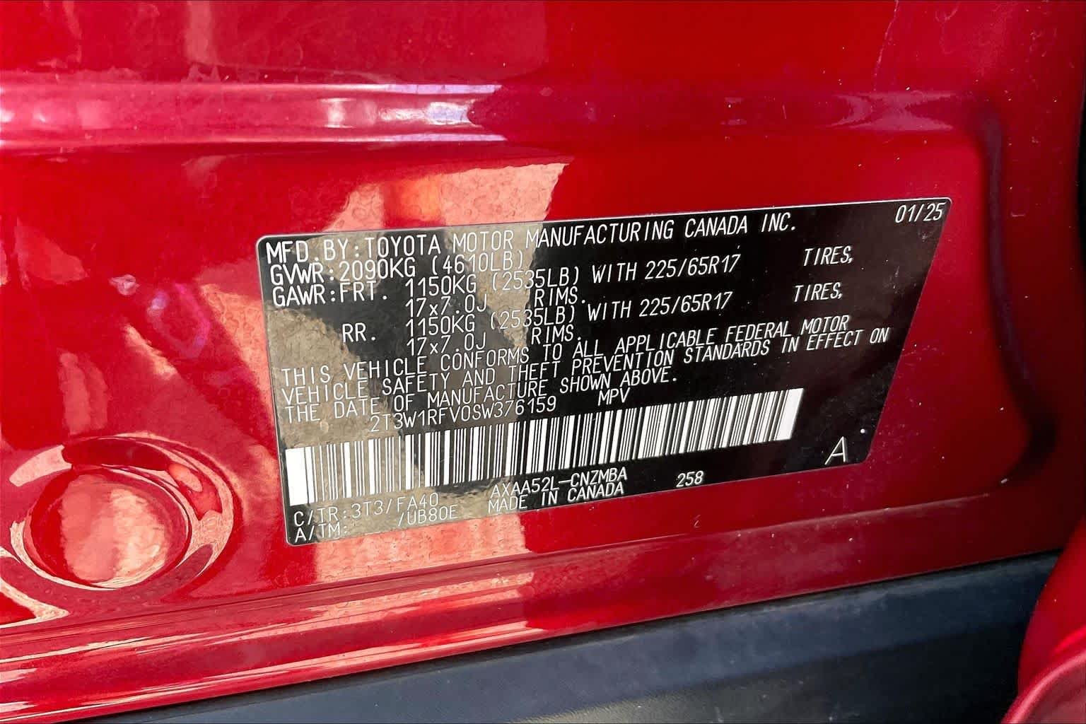 Used 2025 Ruby Flare Pearl Toyota XLE image 34