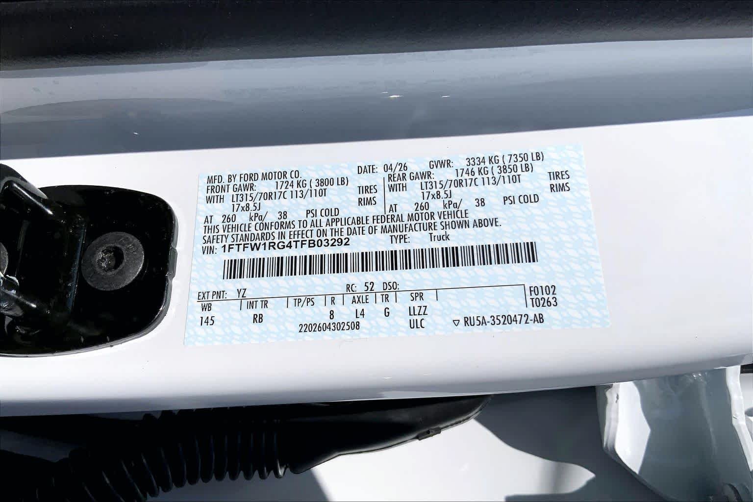 New 2026 Oxford White Ford Raptor® image 19