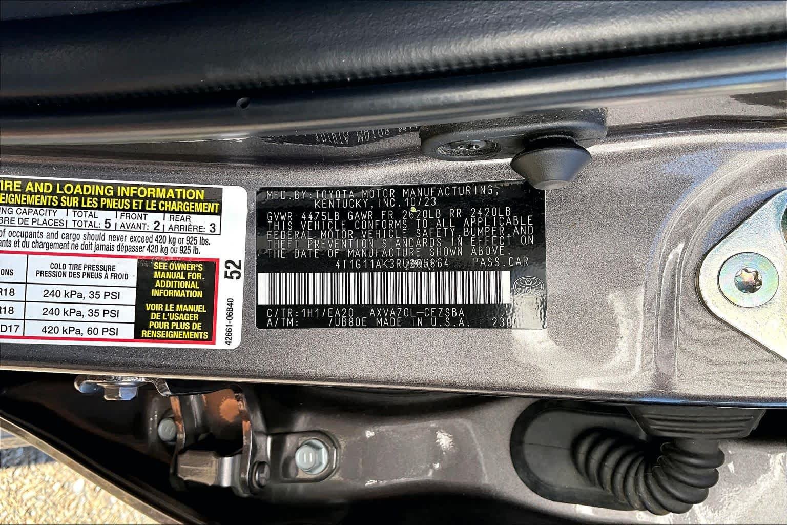 Certified Used 2024 Predawn Gray Mica Toyota SE image 36