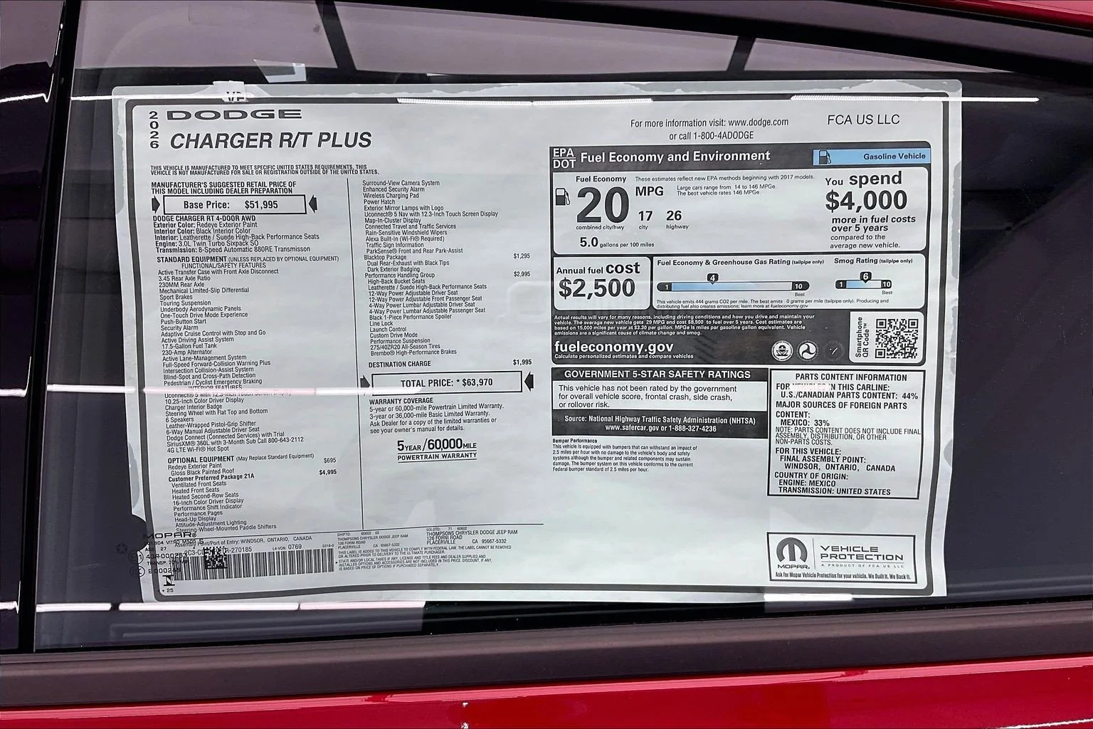New 2026 PR6 Redeye Dodge R/T Plus image 21