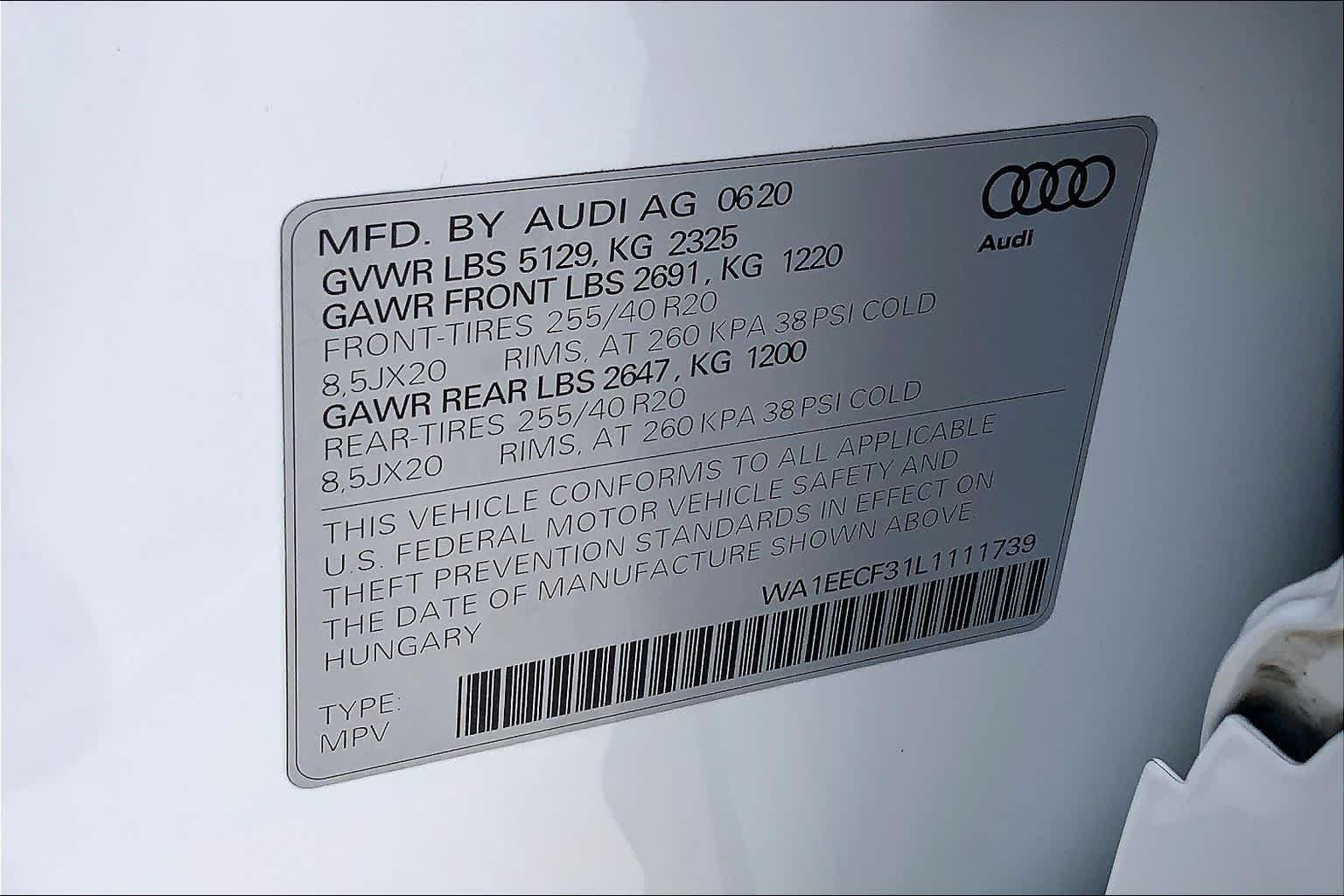 Used 2020 Glacier White Metallic Audi S line Premium Plus image 35