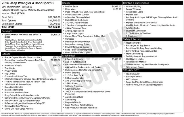 2026 Jeep Wrangler 4-Door Sport S - Photo 38