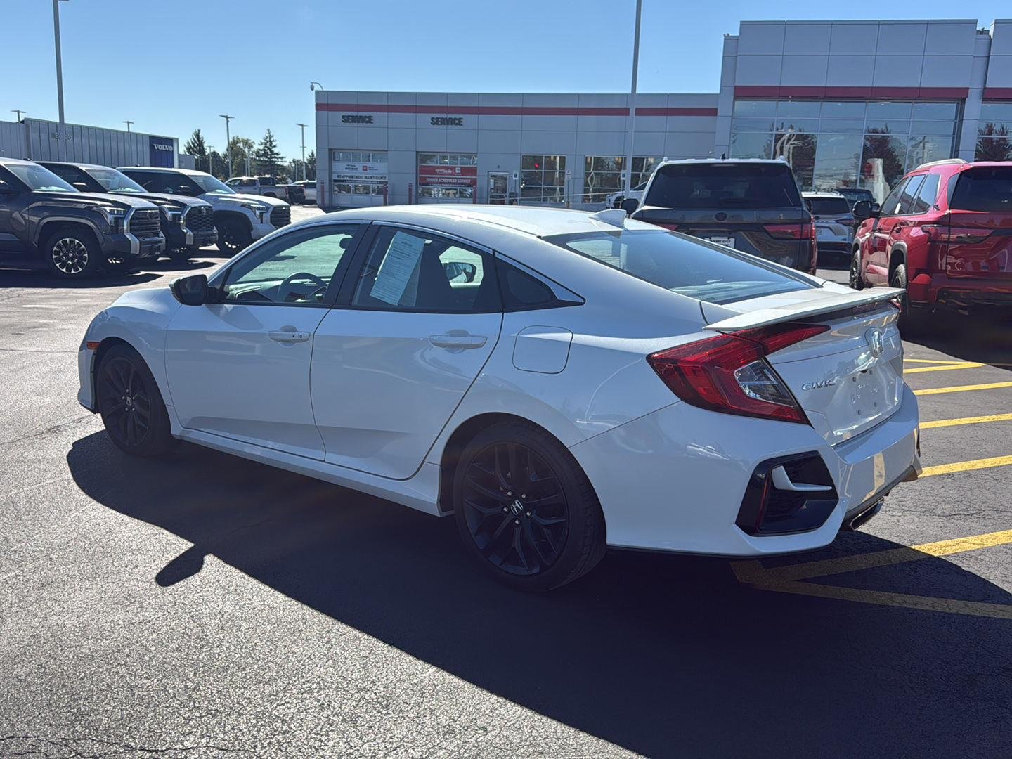 Used 2020 Platinum White Pearl Honda SI image 5