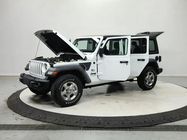 Used 2021 White Jeep Unlimited Sport image 12