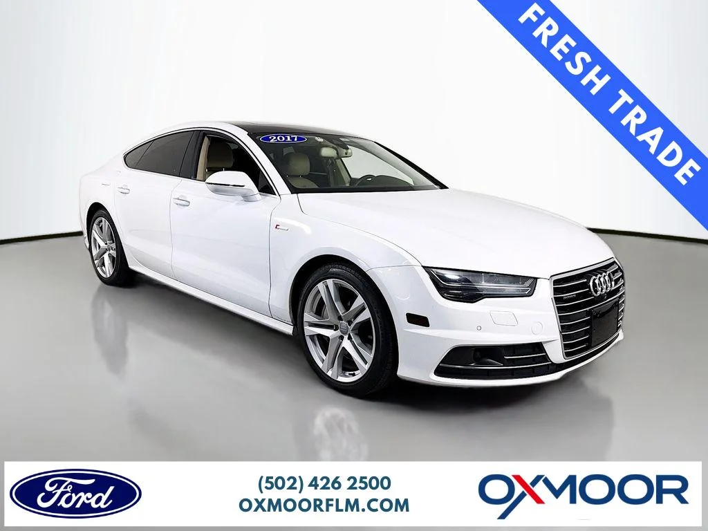 Used 2017 Glacier White Metallic Audi Premium Plus image 1