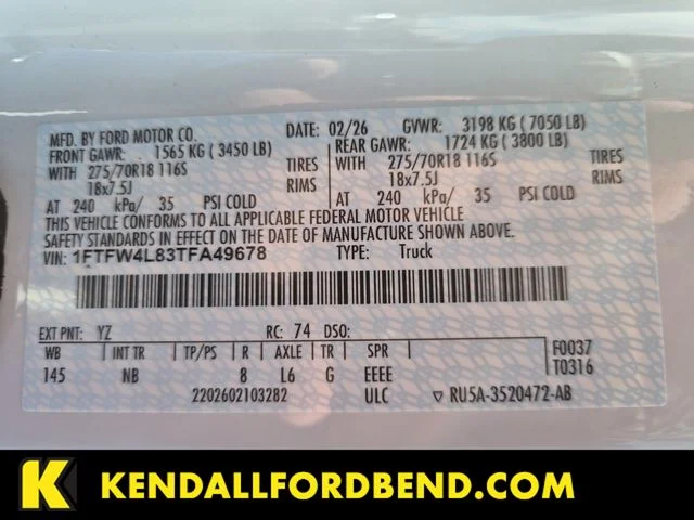 Used 2026 White Ford Tremor image 60