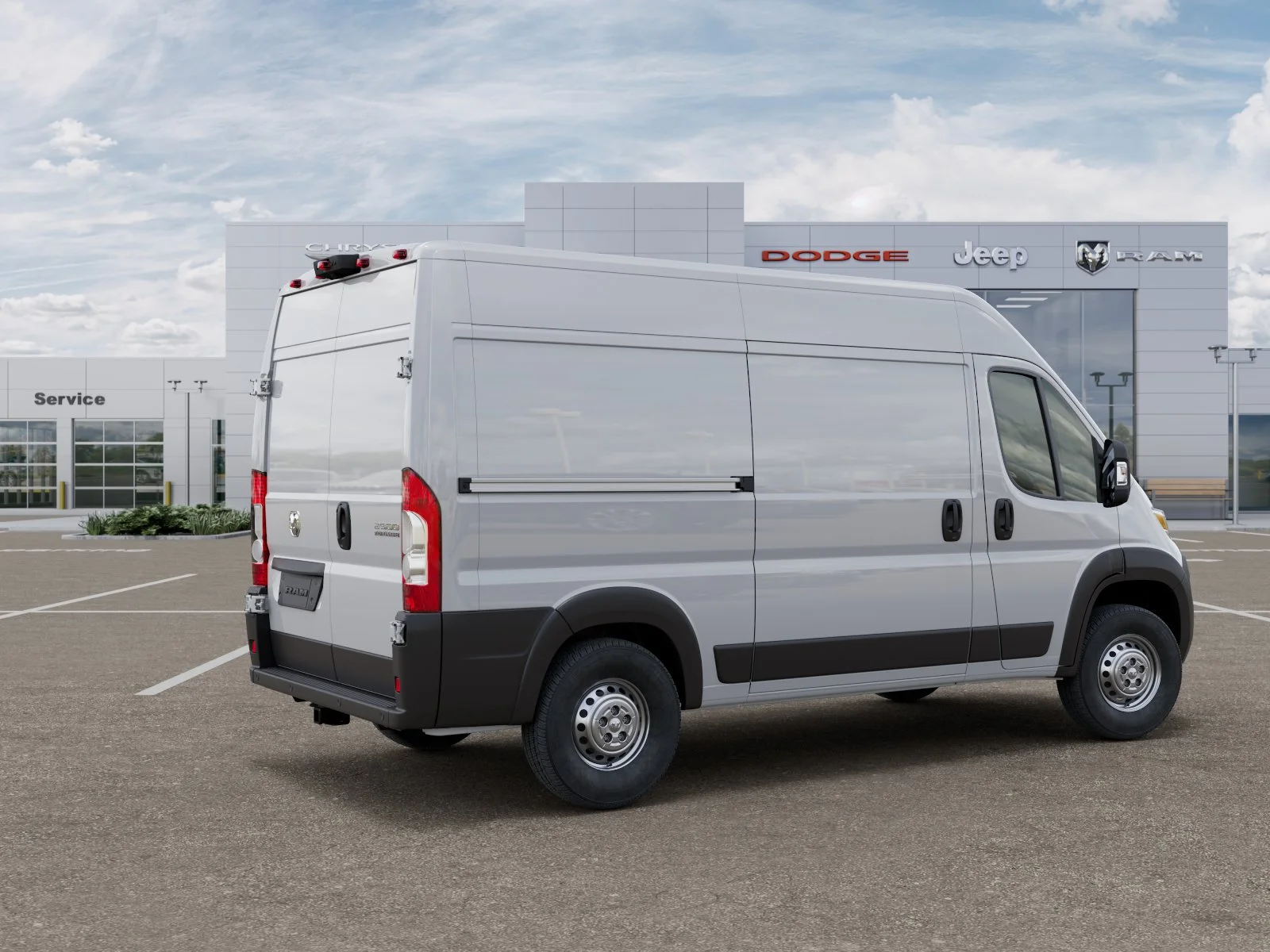 New 2025 Bright White Clearcoat RAM High Roof image 29