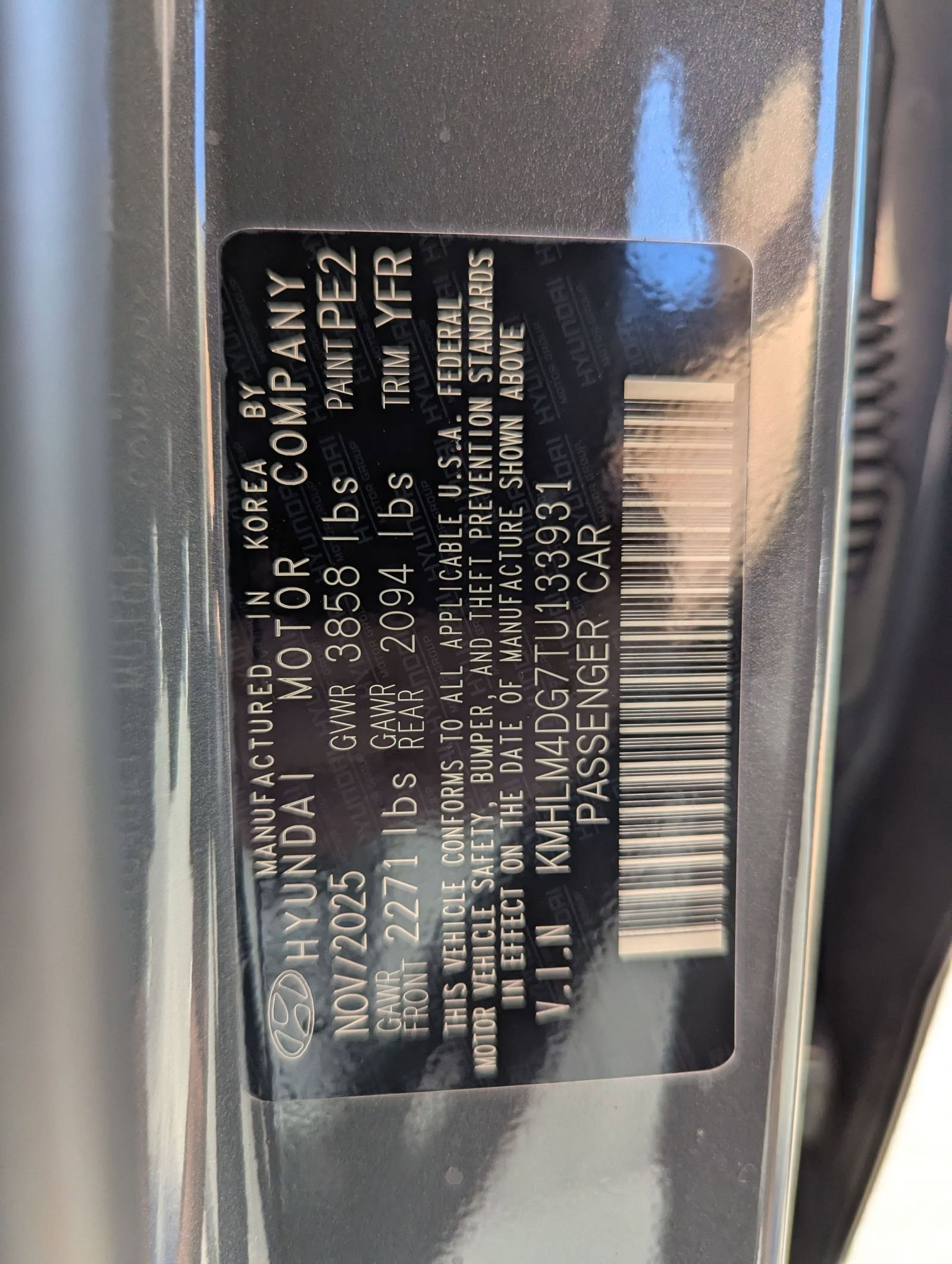 Used 2026 Ecotronic Gray Hyundai SEL Sport image 16