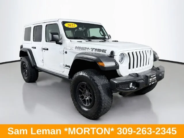 Used 2022 White Jeep Unlimited High Tide image 1