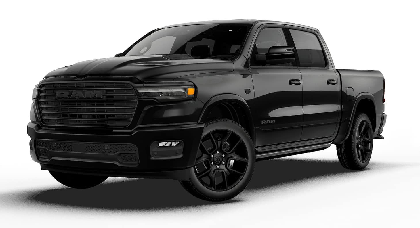 New 2027 Diamond Black Crystal Pearl-Coat Exterior Paint RAM LARAMIE image 1