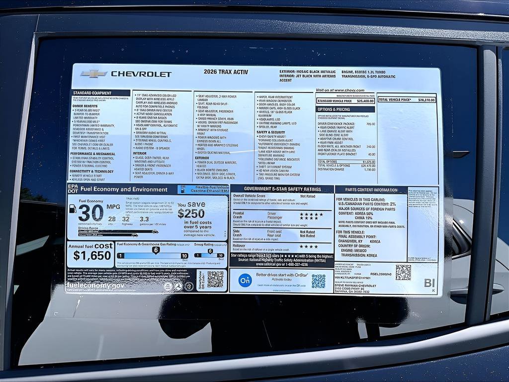 New 2026 Chevrolet Trax ACTIV 4D Sport Utility