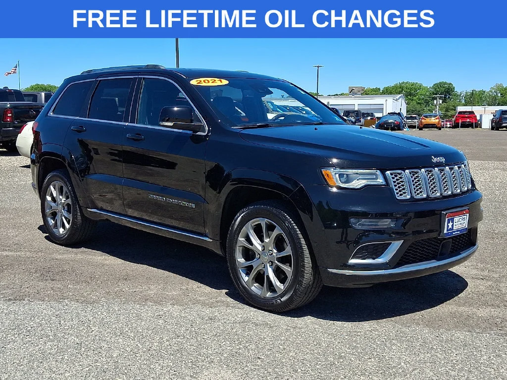 Used 2021 Diamond Black Crystal Pearlcoat Jeep Summit image 1