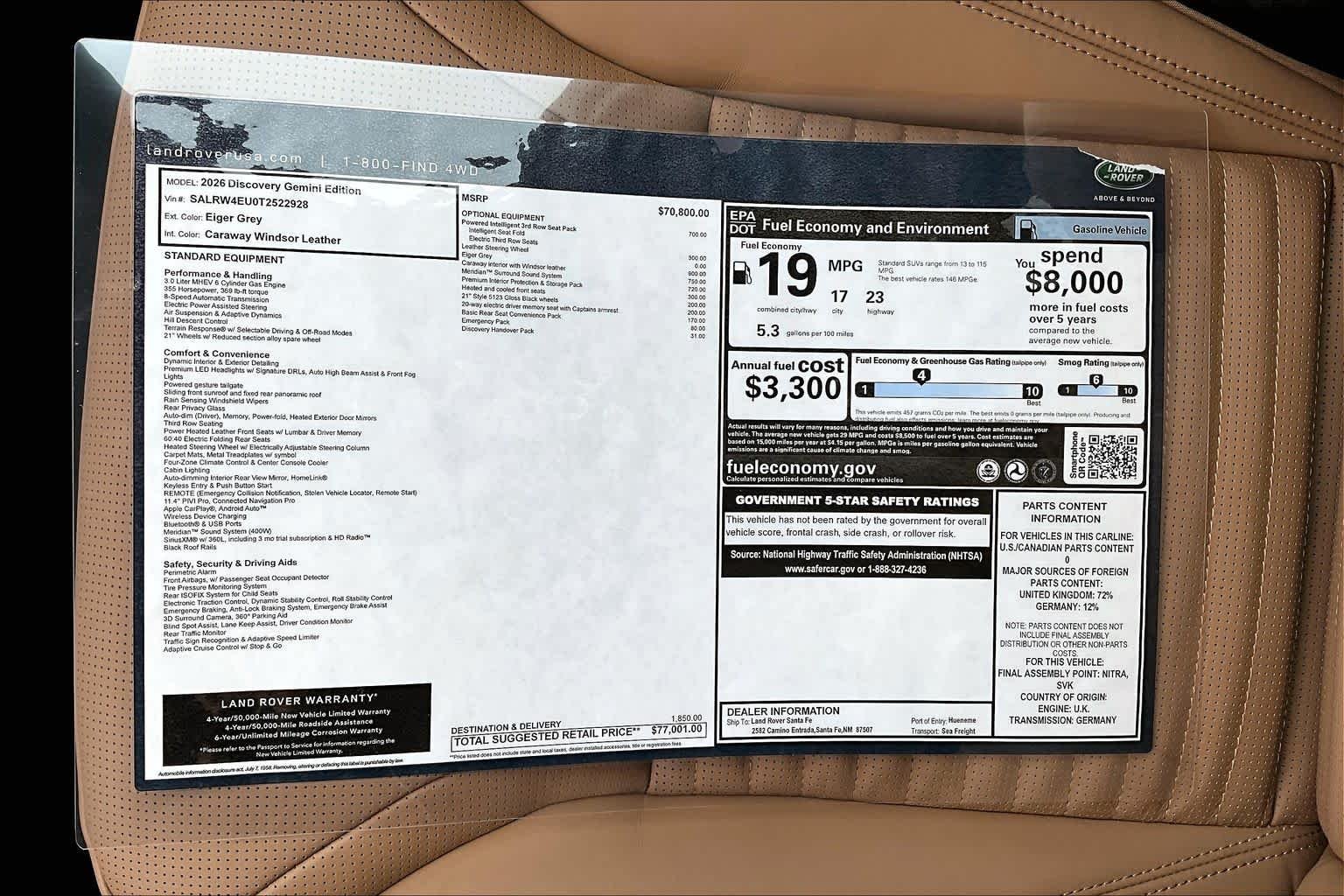 New 2026 Eiger Grey Land Rover Gemini Edition image 21