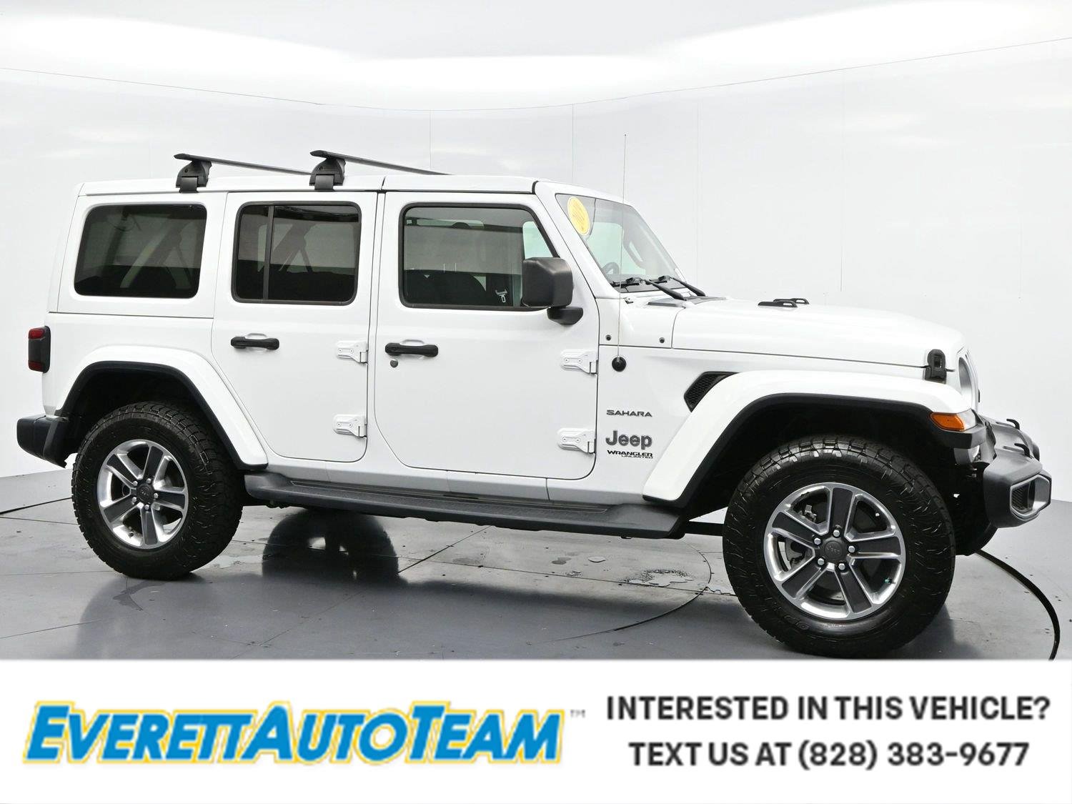 Used 2019 Bright White Clearcoat Jeep Sahara image 1