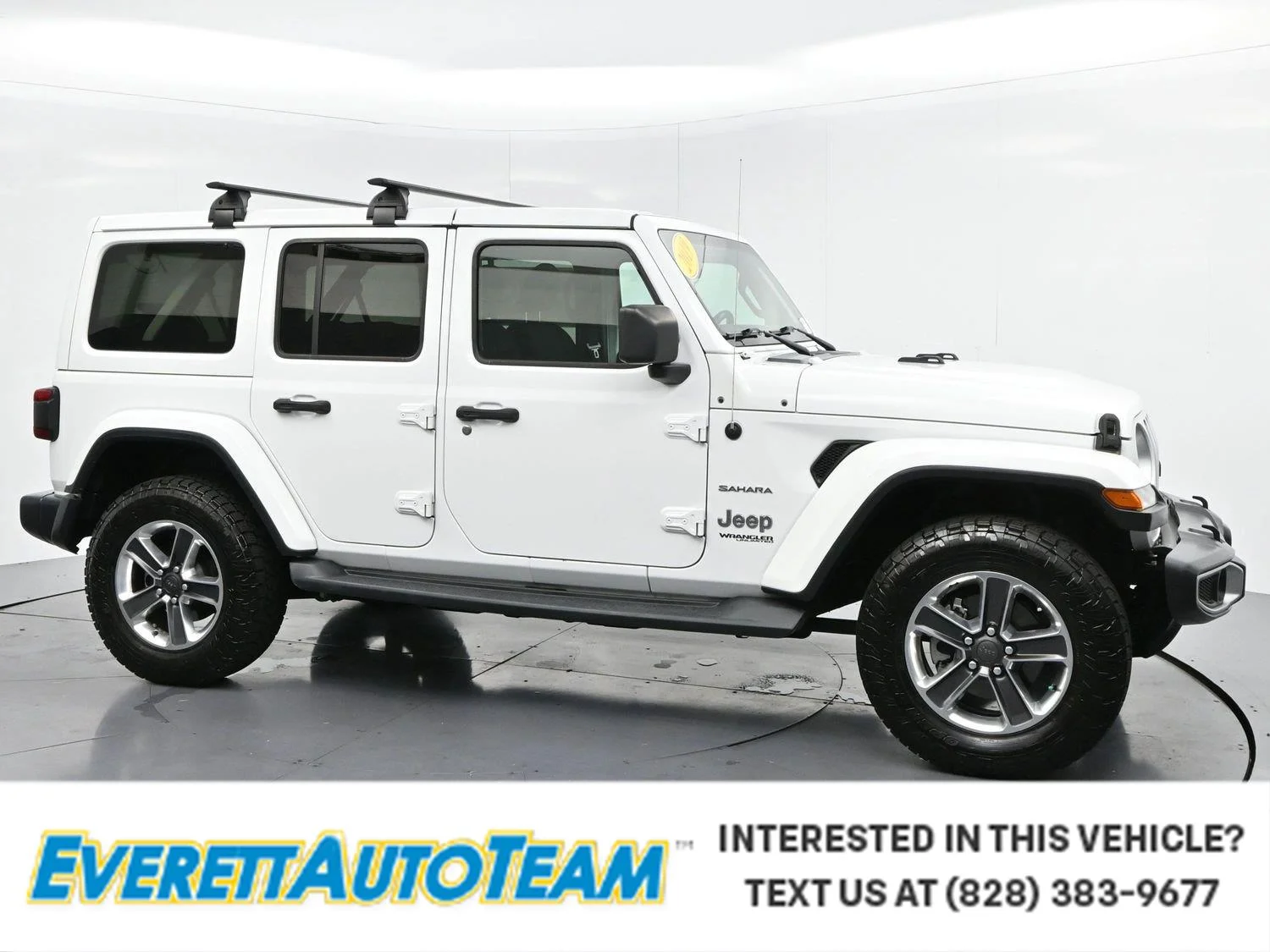 Used 2019 Bright White Clearcoat Jeep Sahara image 1