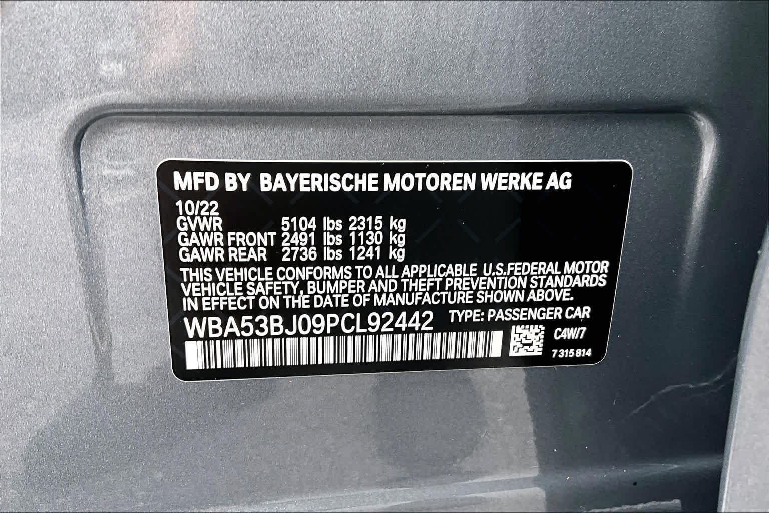 Certified Used 2023 Skyscraper Gray Metallic BMW 540i image 35