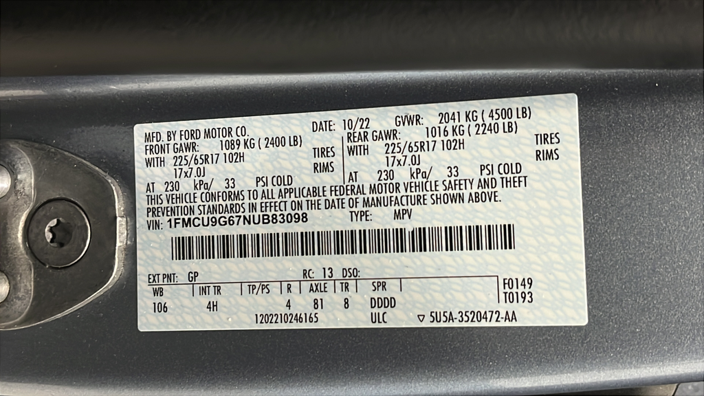 Used 2022 Iced Blue Silver Metallic Ford SE image 27